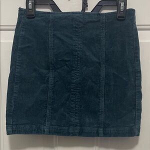 PacSun Deep Teal Corduroy Mini Skirt